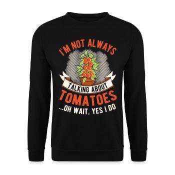 Tomate Cadeau Tomate Grower Tomates - Sweat-shirt Unisexe - noir - Devant - Alina (178cm) & Michal (187cm)