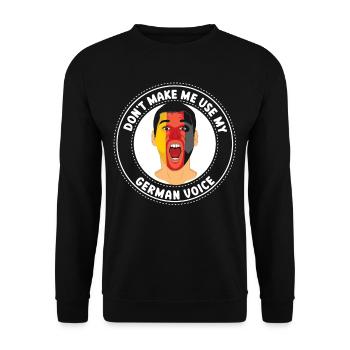 Ne forcez pas ma voix allemande allemande - Sweat-shirt Unisexe - noir - Devant - Alina (178cm) & Michal (187cm)