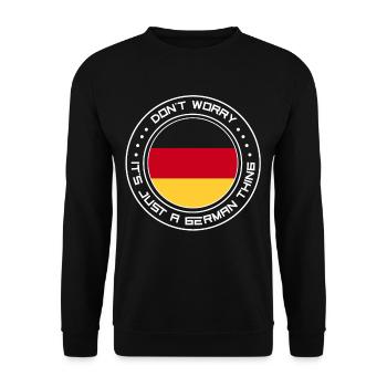 No fear is just a German thing German - Unisex Sweatshirt - black - Front - Alina (178cm) & Michal (187cm)