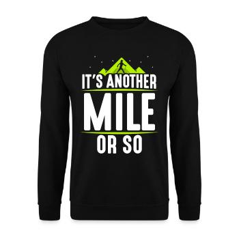 Eine Weitere Meile Oder So Halbe Meile Wanderung - Unisex Pullover - Schwarz - Vorne - Alina (178cm) & Michal (187cm)