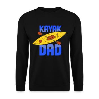 Kayak Father Kayaker Kayaking Kayaking Hobby - Unisex Sweatshirt - black - Front - Alina (178cm) & Michal (187cm)