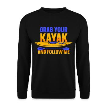 Prenez votre kayak et suivez-moi kayak kayak - Sweat-shirt Unisexe - noir - Devant - Alina (178cm) & Michal (187cm)