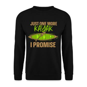 Un seul kayak de plus a promis de faire du kayak kayak - Sweat-shirt Unisexe - noir - Devant - Alina (178cm) & Michal (187cm)