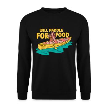 Pagayer pour la nourriture Hobby Kayak Kayak Kayak - Sweat-shirt Unisexe - noir - Devant - Alina (178cm) & Michal (187cm)