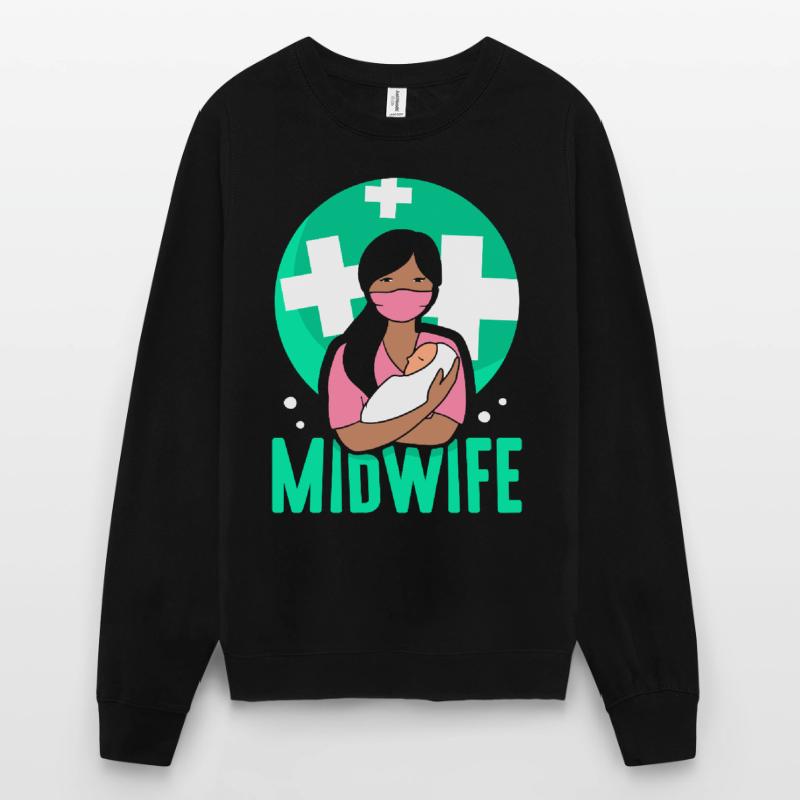 Hebamme Geburtshilfe Sprüche Beruf Hebammen Unisex Pullover