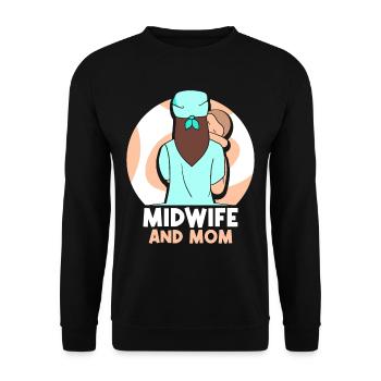 Midwife and mother Midwives Profession Obstetrics - Unisex Sweatshirt - black - Front - Alina (178cm) & Michal (187cm)