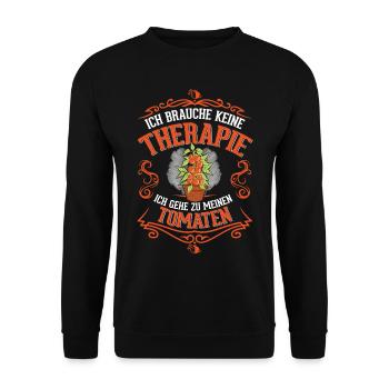 Tomaten Therapie Tomatenzüchter Paradeiser - Unisex Pullover - Schwarz - Vorne - Alina (178cm) & Michal (187cm)