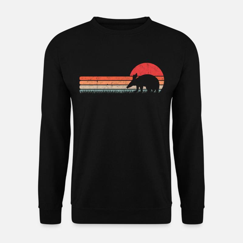 Erdferkel Retro Aardvark Vintage - Unisex Pullover - Schwarz