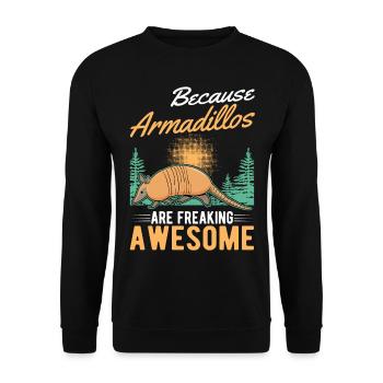 Because Armadillos are freaking awesome Armadillo - Unisex Sweatshirt - black - Front - Alina (178cm) & Michal (187cm)