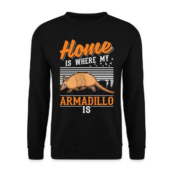 Armadillo Home Armadillo - Unisex Sweatshirt - black - Front - Alina (178cm) & Michal (187cm)