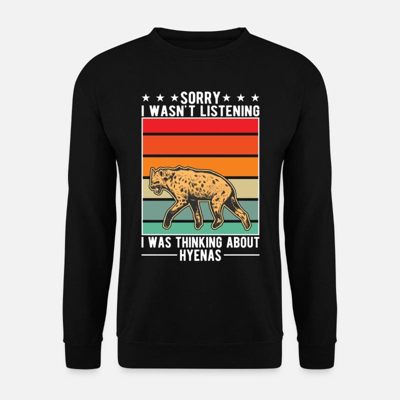 Hyäne Geschenk Erdwolf Hyena - Unisex Pullover - Schwarz