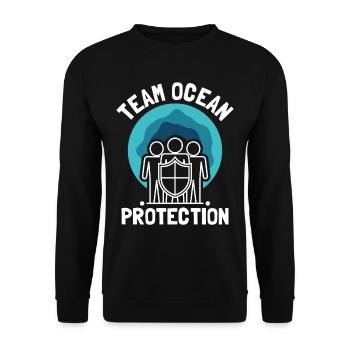 Team Marine Protection Lake Ocean Protection Sea - Unisex Sweatshirt - black - Front - Alina (178cm) & Michal (187cm)