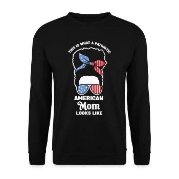 Voici à quoi ressemble une mère américaine patriotique aux États-Unis - Sweat-shirt Unisexe - noir - Devant - Alina (178cm) & Michal (187cm)
