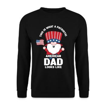 Voici à quoi ressemble un père américain patriote - Sweat-shirt Unisexe - noir - Devant - Alina (178cm) & Michal (187cm)