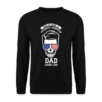 Voici à quoi ressemble un père américain patriote - Sweat-shirt Unisexe - noir - Devant - Alina (178cm) & Michal (187cm)