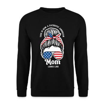 Voici à quoi ressemble une mère américaine patriotique aux États-Unis - Sweat-shirt Unisexe - noir - Devant - Alina (178cm) & Michal (187cm)