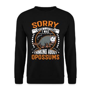 Opossum Cadeau Marsupial Opossum - Sweat-shirt Unisexe - noir - Devant - Alina (178cm) & Michal (187cm)