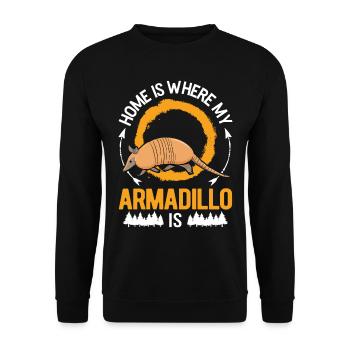 Armadillo Home Armadillo - Unisex Sweatshirt - black - Front - Alina (178cm) & Michal (187cm)