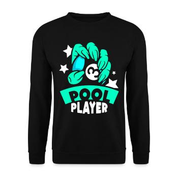 Pool Spieler Billard Billiard Liebhaber - Unisex Pullover - Schwarz - Vorne - Alina (178cm) & Michal (187cm)