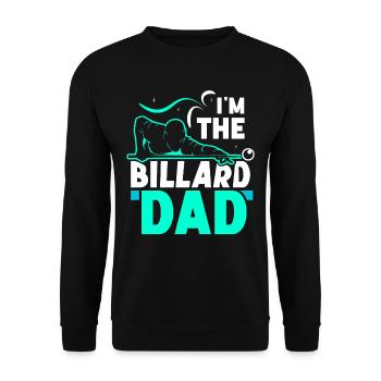 Je suis le billard Billard-Papa Billard Pool - Sweat-shirt Unisexe - noir - Devant - Alina (178cm) & Michal (187cm)