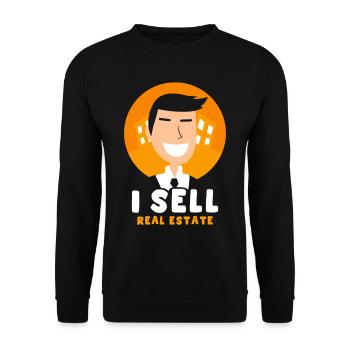 I Sell Real Estate Real Estate Agents Houses - Unisex Sweatshirt - black - Front - Alina (178cm) & Michal (187cm)