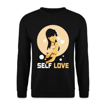 Self-love Self-love Positively Sweet - Unisex Sweatshirt - black - Front - Alina (178cm) & Michal (187cm)
