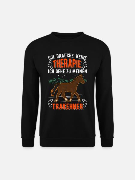 Trakehner Therapie Trakehner Pferd - Unisex Pullover - Schwarz