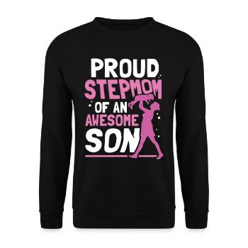 Proud stepmother of a great son child - Unisex Sweatshirt - black - Front - Alina (178cm) & Michal (187cm)