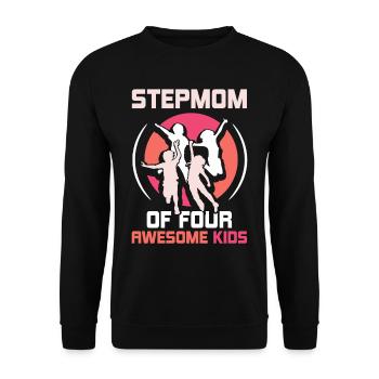 Stepmother of four great children - Unisex Sweatshirt - black - Front - Alina (178cm) & Michal (187cm)