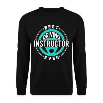 Bester Fahrlehrer Aller Zeiten Beruf Fahrschule - Unisex Pullover - Schwarz - Vorne - Alina (178cm) & Michal (187cm)