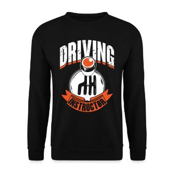 Driving instructor Driving school Learner driving lesson - Unisex Sweatshirt - black - Front - Alina (178cm) & Michal (187cm)