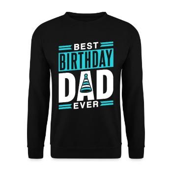 Best Birthday Papa Daddy Daddy Party - Unisex Sweatshirt - black - Front - Alina (178cm) & Michal (187cm)