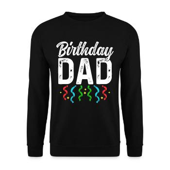 Anniversaire Papa Party Papa Papa Papa Papa Papa - Sweat-shirt Unisexe - noir - Devant - Alina (178cm) & Michal (187cm)