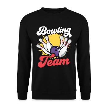 Bowling Team Hobby Bowler Mannschaft - Unisex Sweatshirt - black - Front - Alina (178cm) & Michal (187cm)