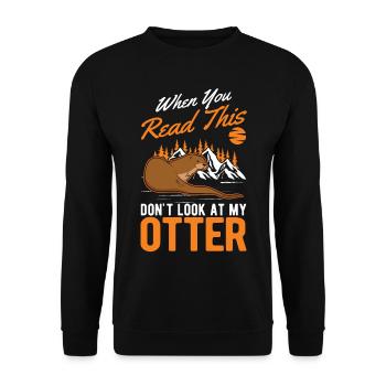 Loutre Cadeau Loutre Loutre Loutre Loutre de mer - Sweat-shirt Unisexe - noir - Devant - Alina (178cm) & Michal (187cm)