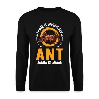 La maison est l’endroit où sont mes fourmis - Sweat-shirt Unisexe - noir - Devant - Alina (178cm) & Michal (187cm)