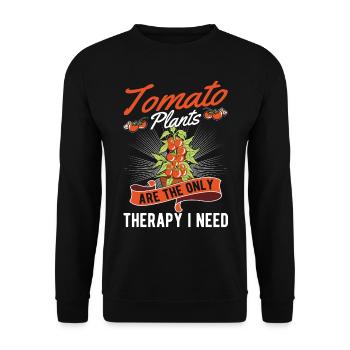 Tomate Thérapie Tomate Cultivateur de tomates - Sweat-shirt Unisexe - noir - Devant - Alina (178cm) & Michal (187cm)