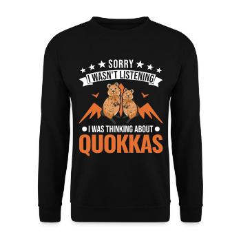Quokka Gift Kangourou à queue courte - Sweat-shirt Unisexe - noir - Devant - Alina (178cm) & Michal (187cm)