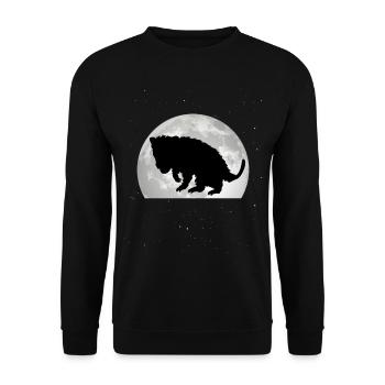 Opossum Lune Opossum Marsupial - Sweat-shirt Unisexe - noir - Devant - Alina (178cm) & Michal (187cm)