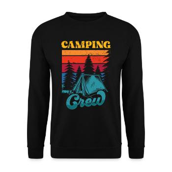 Camping Team Camp Camping Camper Campsite - Unisex Sweatshirt - black - Front - Alina (178cm) & Michal (187cm)