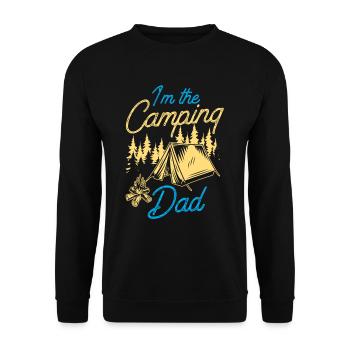 Ich Bin Der Camping Papa Camp Campen Camper - Unisex Pullover - Schwarz - Vorne - Alina (178cm) & Michal (187cm)