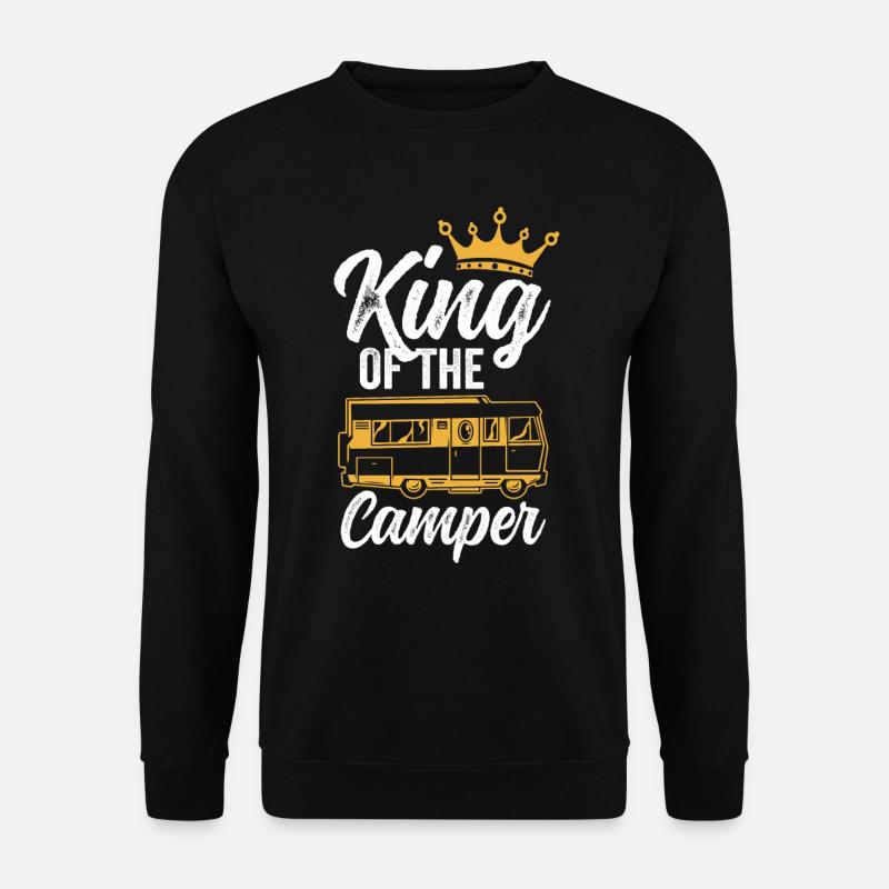 König Der Camper Campingplatz Campen Camping Camp - Unisex Pullover - Schwarz
