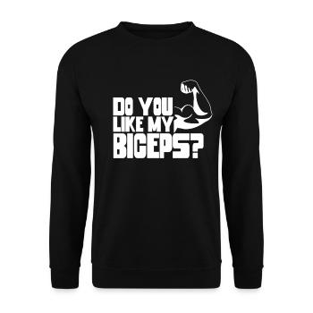 Aimez-vous mes biceps boucles dictons muscles - Sweat-shirt Unisexe - noir - Devant - Alina (178cm) & Michal (187cm)