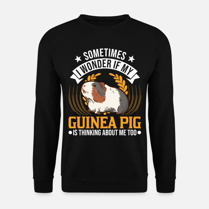Meerschweinchen Geschenk Guinea Pig - Unisex Pullover - Schwarz