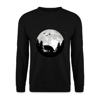 Opossum Lune Opossum Marsupial - Sweat-shirt Unisexe - noir - Devant - Alina (178cm) & Michal (187cm)