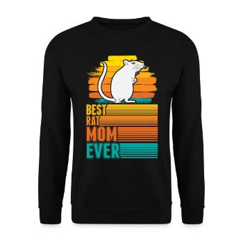Rat Mama Rat Owner Rat Girl - Unisex Sweatshirt - black - Front - Alina (178cm) & Michal (187cm)