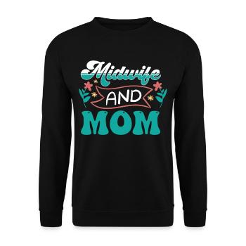 Hebamme Und Mutter Hebammen Geburtshilfe Beruf - Unisex Pullover - Schwarz - Vorne - Alina (178cm) & Michal (187cm)