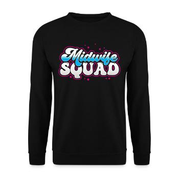 Équipe de sages-femmes Profession de sage-femme Obstétrique Dictons - Sweat-shirt Unisexe - noir - Devant - Alina (178cm) & Michal (187cm)