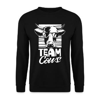 Team Cows Cow Farm Animals Dairy cow - Unisex Sweatshirt - black - Front - Alina (178cm) & Michal (187cm)