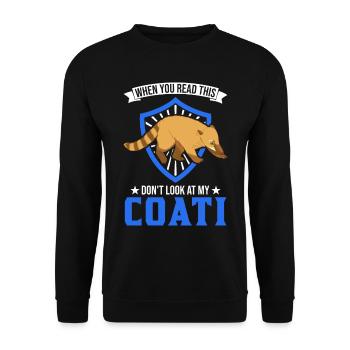 Coati Cadeau Proboscis Coati - Sweat-shirt Unisexe - noir - Devant - Alina (178cm) & Michal (187cm)